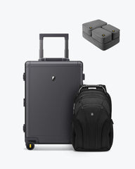 Aluminum Luggage and Atlas Laptop Backpack Set