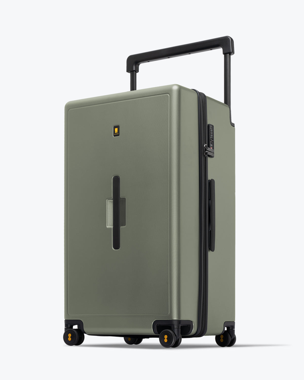 Voyageur Checked 28'' Darkolive suitcase upright front view