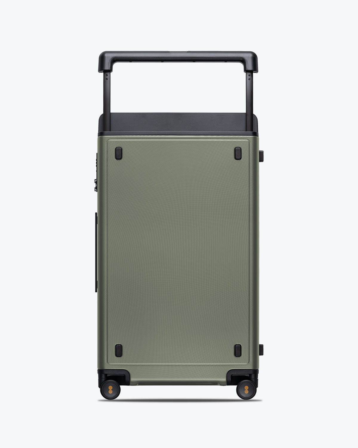 Voyageur Checked 28'' darkolive luggage with wide handle back view