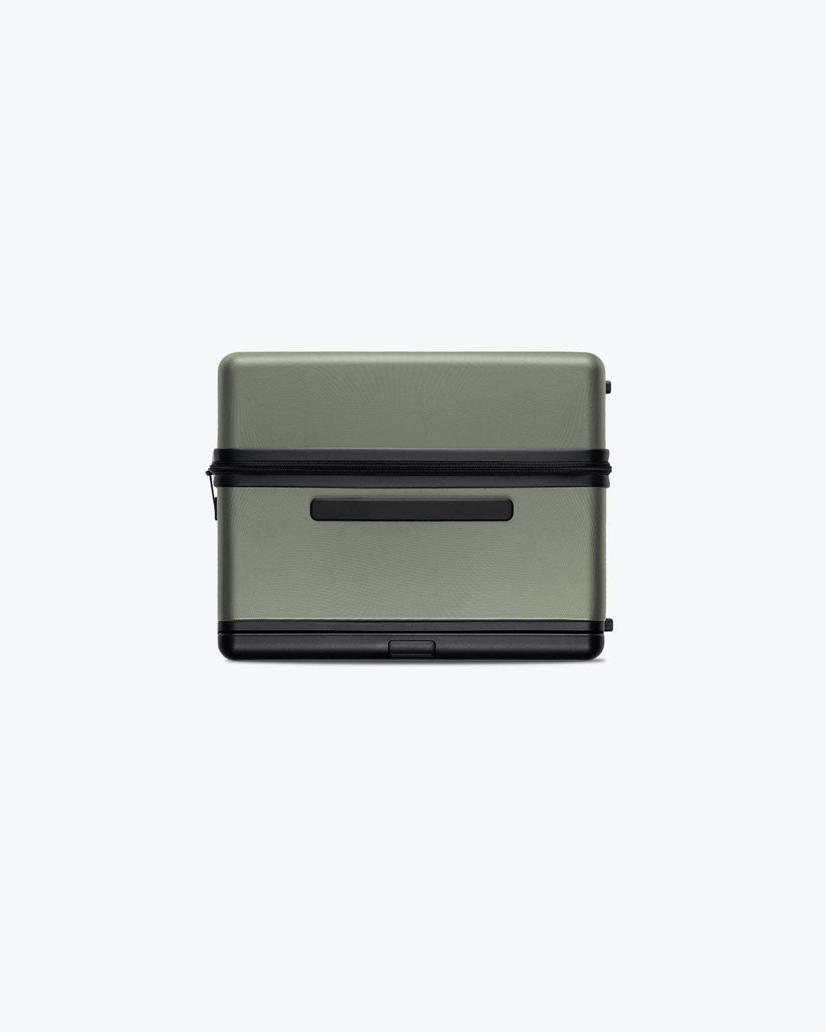 Voyageur Checked 28'' darkolive luggage with wide handle top view