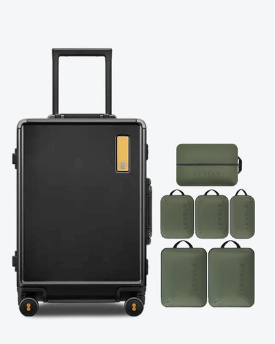 6 Packing Cubes and Hegent Luggage Combo