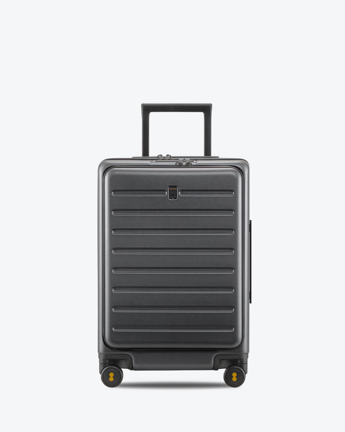gray luggage with laptop pocket