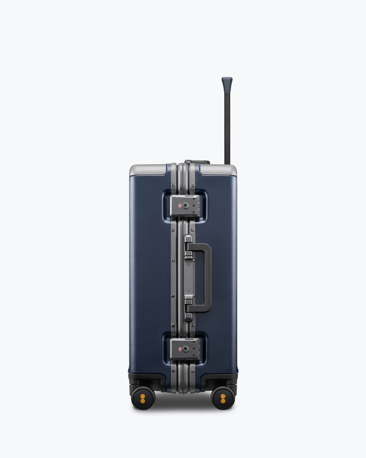 Hegent Carry On 20'' navy suitcase sideview