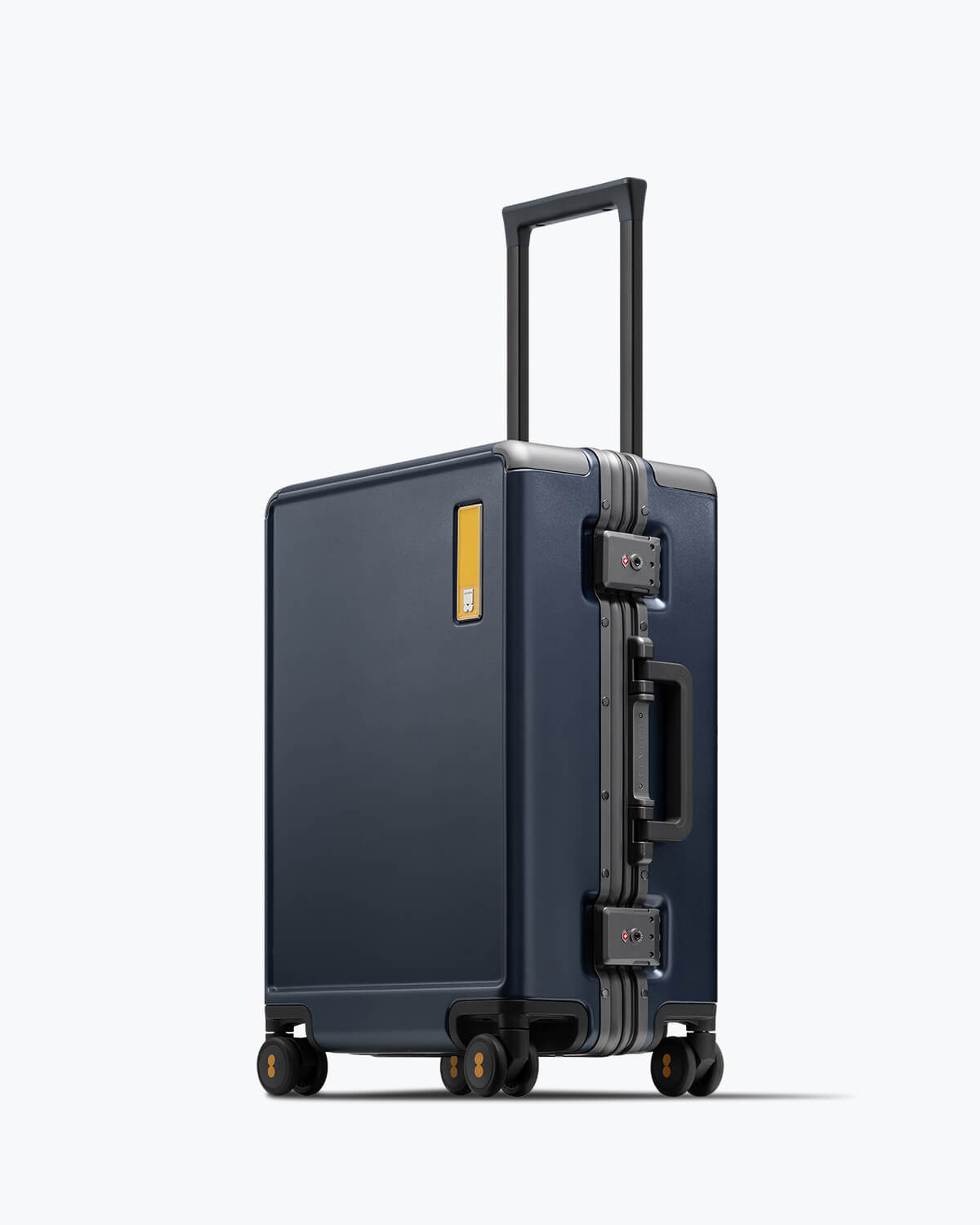 Hegent Carry On 20'' navy suitcase side view