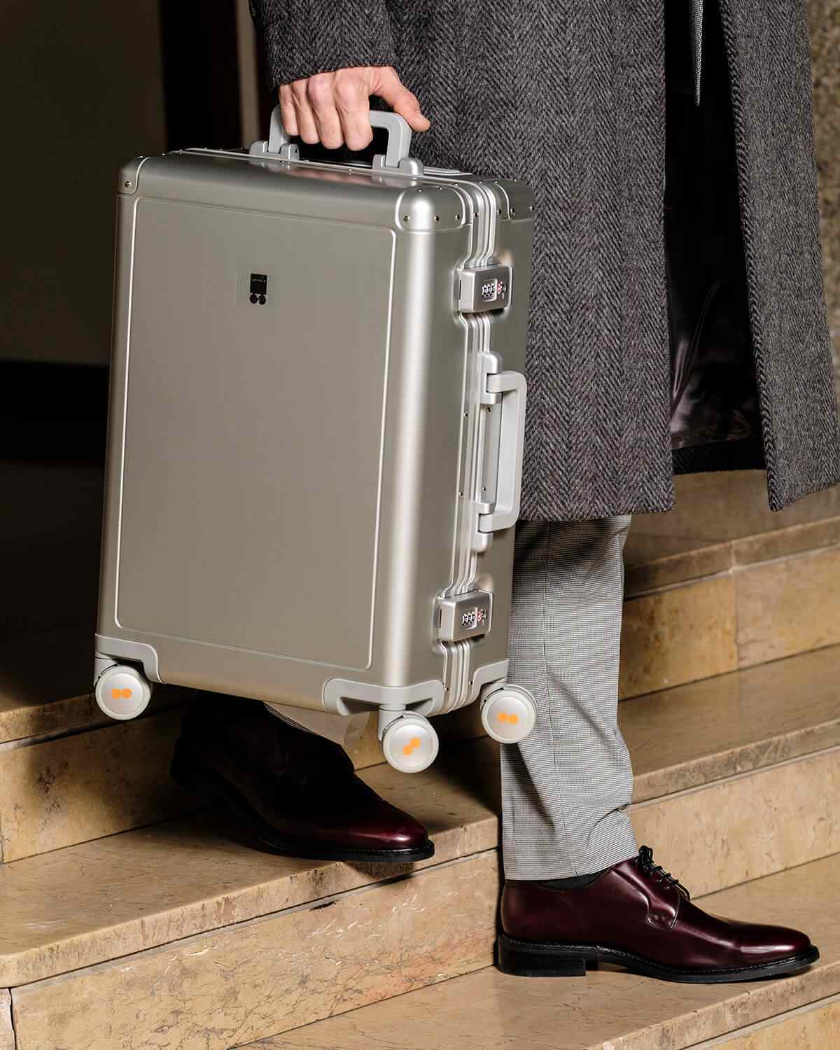 Aluminum Luggage and Atlas Laptop Backpack Set