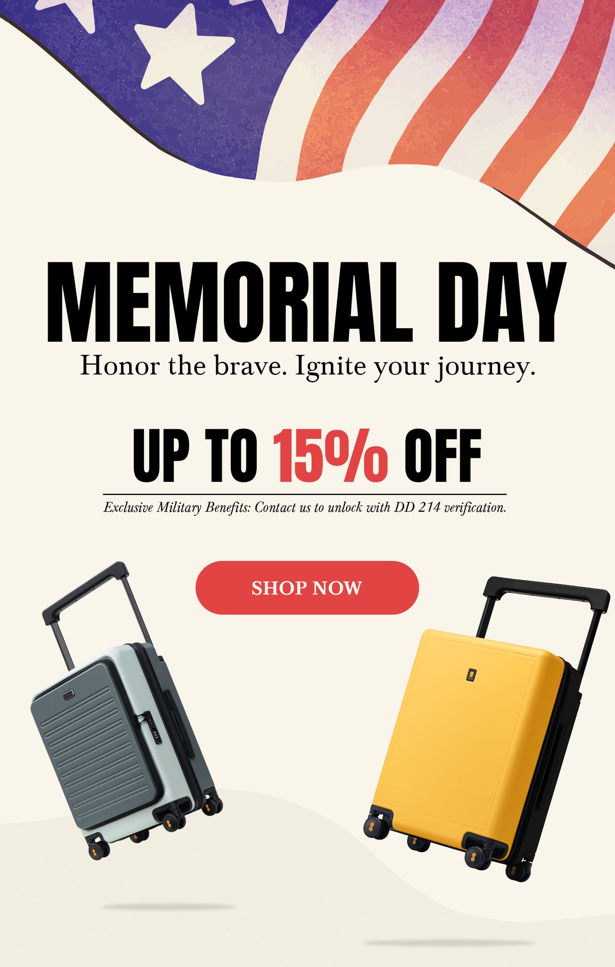 Memorial day-up to 15% off