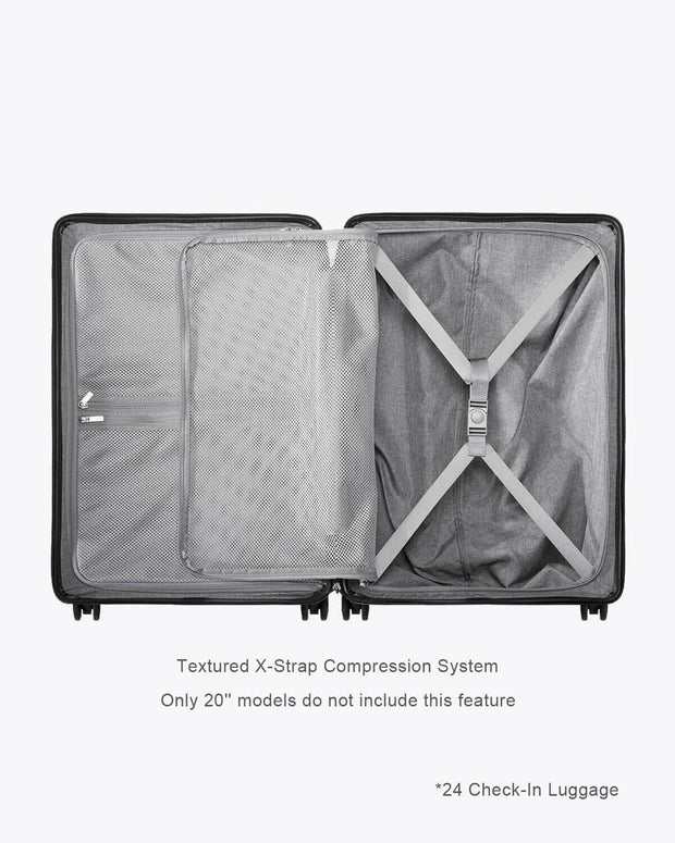 Luminous Textured Luggage Set 20'' & 28''