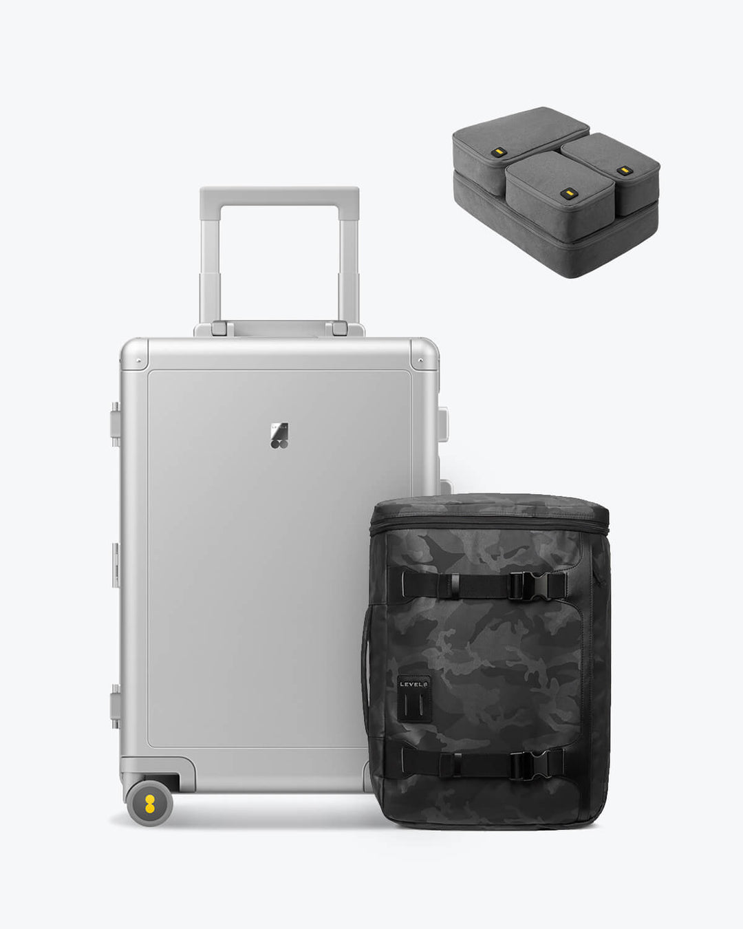 backpack and aluminum luggage set for sale