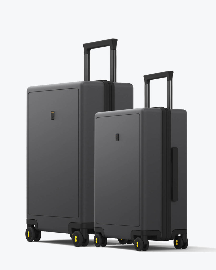 Luminous Textured Luggage Set 20 & 24